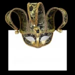 Weneckie maski karnawałowe z pustą etykietą