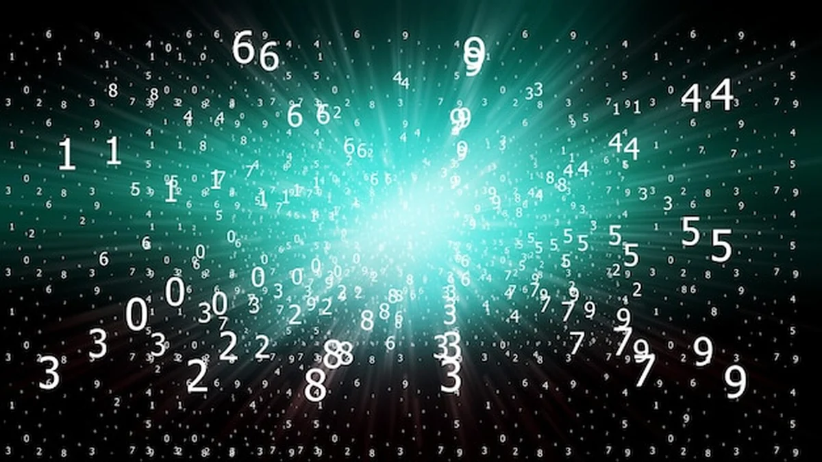 Numer Tekst w abstrakcyjnym wzorze na teksturze tapety